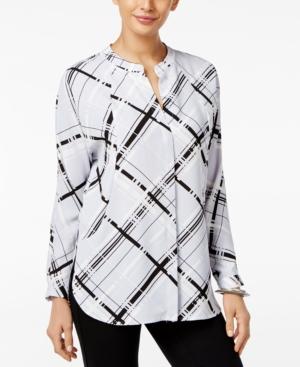 Alfani Petite Printed Blouse, Only At Macy's
