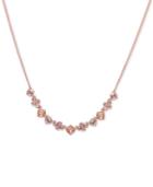 Givenchy Rose Gold-tone Colored Crystal Collar Necklace