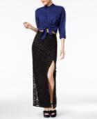Bcx Juniors' Sequined Lace Maxi Skirt