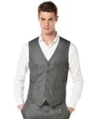 Perry Ellis Big And Tall Micro Heather Twill Vest