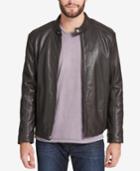 Marc New York Men's Leather Moto Jacket, Created For Macy's