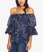 1.state Printed Off-the-shoulder Top