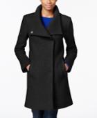 Kenneth Cole Stand Collar Wool-blend Walker Coat