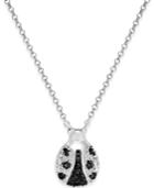 Victoria Townsend Diamond Accent Ladybug Pendant Necklace In Sterling Silver