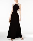 Xscape Lace-trim A-line Gown