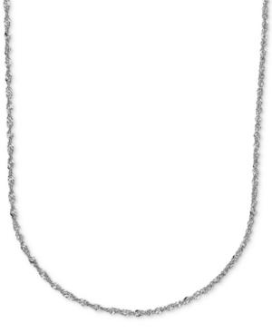 16 Italian Gold Perfectina Chain Necklace In 14k White Gold