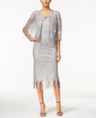 Sl Fashions Crocheted Sheath Dress And Capelet