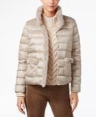 Weekend Max Mara Rabbit Fur-trim Puffer Coat