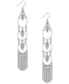 Lucky Brand Silver-tone Beaded Long Length Necklace