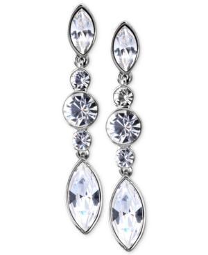 Givenchy Silver-tone Swarovski Element Linear Drop Earrings