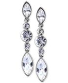 Givenchy Silver-tone Swarovski Element Linear Drop Earrings