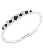 Anne Klein Silver-tone Crystal Bangle Bracelet, Created For Macy's