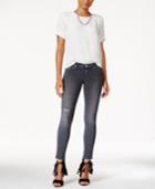 Hudson Jeans Ripped Stormy Horizon Wash Super-skinny Ankle Jeans