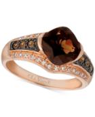 Le Vian Smoky Quartz (1-5/8 Ct. T.w.) And Diamond (1/4 Ct. T.w.) Ring In 14k Rose Gold