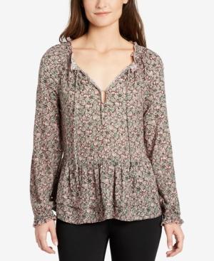 William Rast Aimee Printed Peasant Top