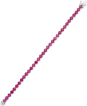 Ruby Tennis Bracelet (10 Ct. T.w.) In Sterling Silver