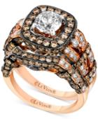 Le Vian Chocolatier Diamond Bridal Set (2-9/10 Ct. T.w.) In 14k Rose Gold