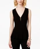 Inc International Concepts Sleeveless Peplum Sweater, Only At Macy's