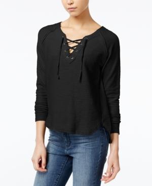 Fair Child Cotton Lace-up Top