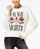 Freeze 24-7 Juniors' Savage Nights Lace-up Graphic Sweatshirt