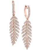 Effy Diamond Feather Drop Earrings (7/8 Ct. T.w.) In 14k Rose Gold