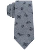 Tommy Hilfiger Men's Open Spaced Pine Paisley-print Skinny Tie