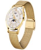 Henry London Westminster Unisex 39mm Gold Stainless Steel Mesh Bracelet Watch With Gold Stainless Steel Casing