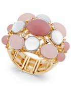 Inc International Concepts Gold-tone Mauve Stone Bubble Stretch Ring, Only At Macy's