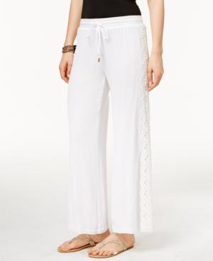 Inc International Concepts Crocheted Wide-leg Pants, Only At Macy's