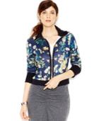 Rachel Rachel Roy Zip-front Floral-print Jacket