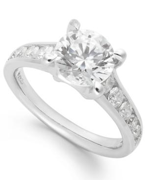 X3 Certified Diamond Engagement Ring In 18k White Gold (2 Ct. T.w.), Created For Macy's