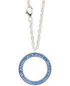 Blue Topaz (1 1/5 C.t.t.w.) Channel-set Eternity Necklace In Sterling Silver