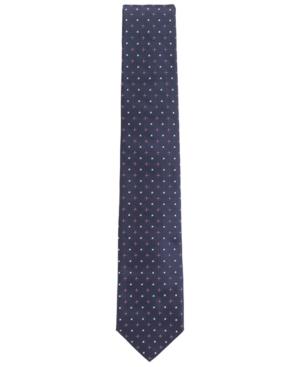 Boss Men's Dot-embroidered Silk Tie