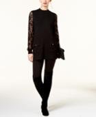 I.n.c. Lace-sleeve Sweater Tunic, Created For Macy's