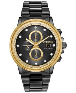 Citizen Eco-drive Men's Chronograph Nighthawk Chandler Black Stainless Steel Bracelet Watch 42mm