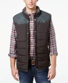 Weatherproof Vintage Men's Big And Tall Pieced Plaid Vest, Classic Fit