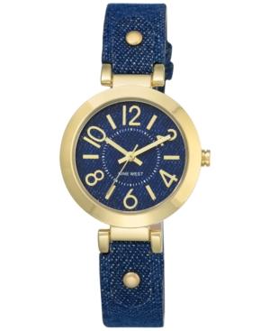 Nine West Women's Blue Denim Strap Watch 32mm Nw-1712dddm