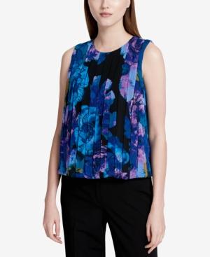 Calvin Klein Printed Blouson Top, Regular & Petite