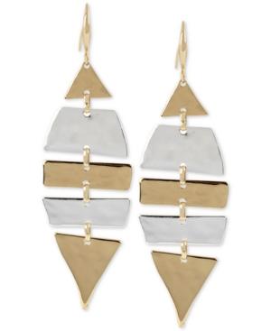 Robert Lee Morris Soho Two-tone Shaky Geometric Drop Earrings
