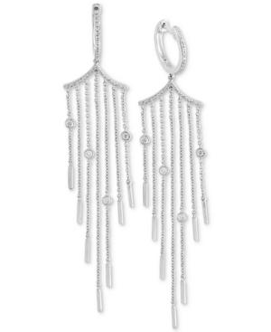 Effy Diamond Bezel Fringe Drop Earrings (1/3 Ct. T.w.) In 14k White Gold