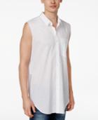 Guess Men's Side-zip Voile Shirt