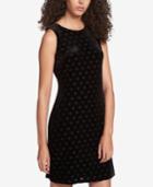 Tommy Hilfiger Velvet Dot Burnout Dress, Created For Macy's