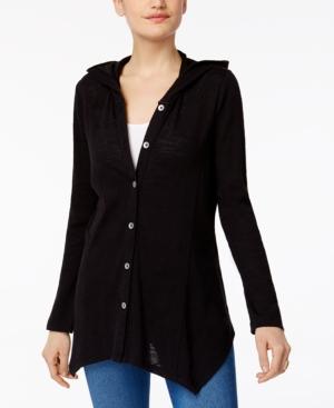 Style & Co Hooded Handkerchief-hem Jacket, Only At Macy's