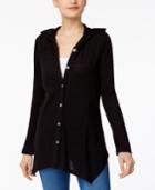 Style & Co Hooded Handkerchief-hem Jacket, Only At Macy's