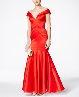 Xscape Off-the-shoulder Mermaid Gown