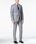 Dkny Men's Slim-fit Light Gray Flannel Suit