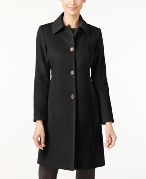 Anne Klein Petite Wool-cashmere Blend Walker Coat