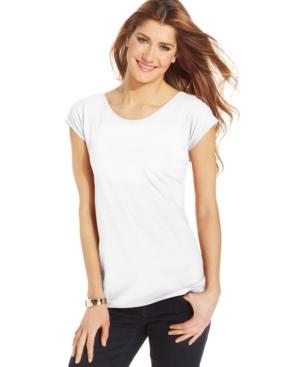 Style & Co. High Scoop-neck Tee, Only At Macy's