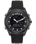 Kenneth Cole New York Men's Analog-digital Reaction Black Silicone Strap Watch 46mm