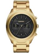 Diesel Men's Chronograph Tumbler Gold-tone Stainless Steel Bracelet Watch 48mm